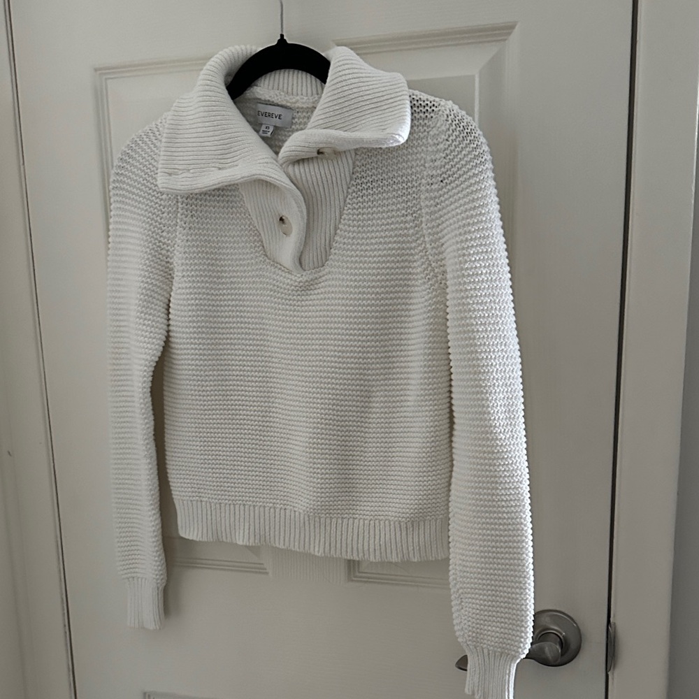 Evereve White Textured Sweater